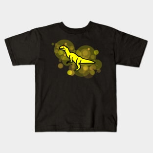 Yellow Allosaurus Rainbow Dinosaurs Series Kids T-Shirt